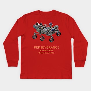 Perseverance mars rover 2020 Kids Long Sleeve T-Shirt